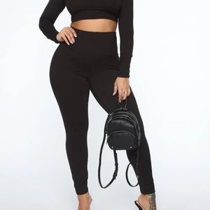 Black leggings & top set